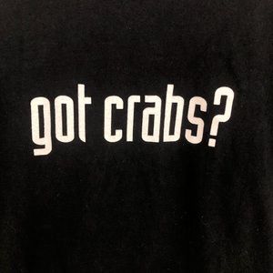 Joe’s Crab Shack Got Crabs Black T-shirt Funny XL